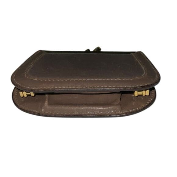 Gucci Vintage Mini Brown Leather GG Clasp lock Purse Coin Case - Picture 4 of 16